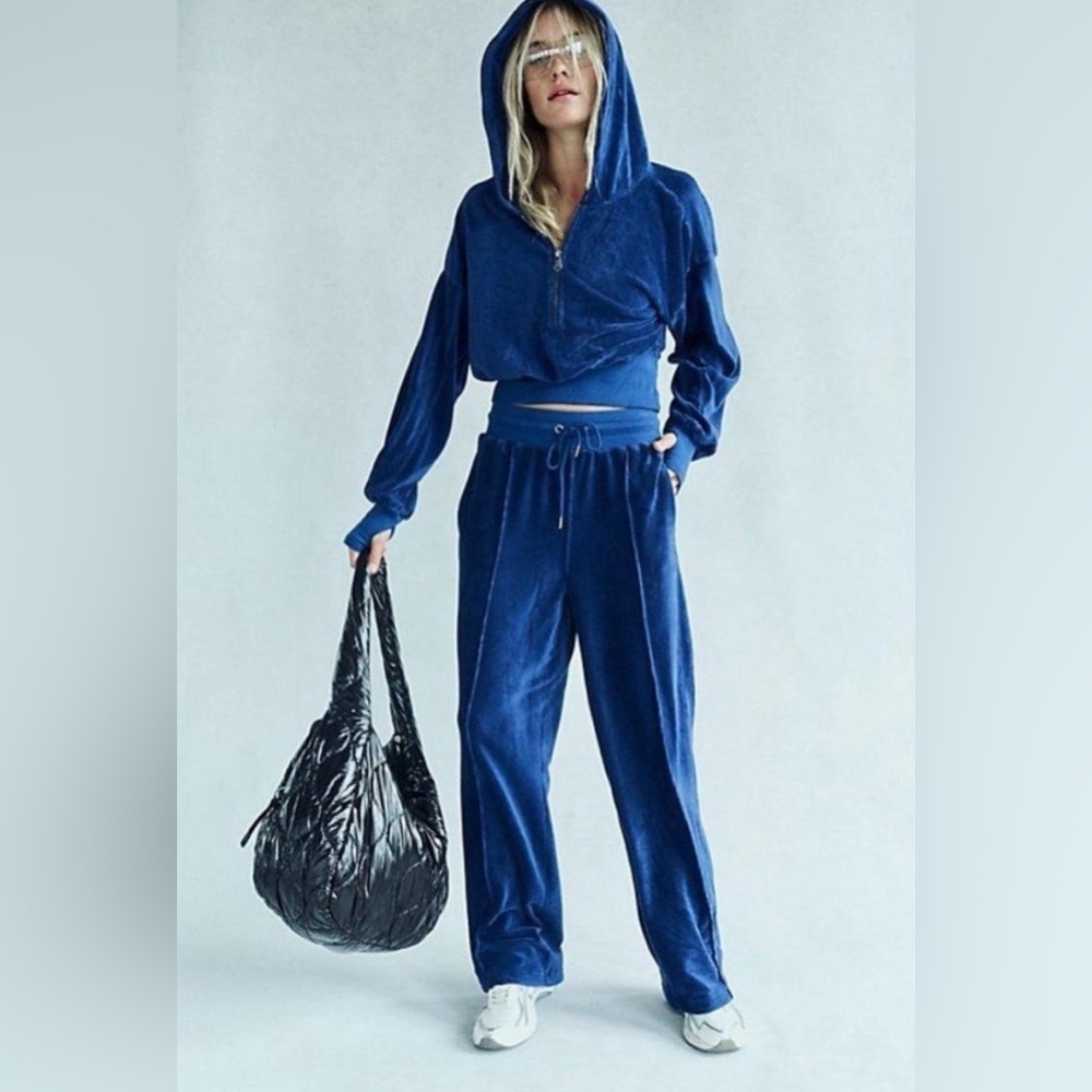 Free People Movement Lets Volley Velour Set Size: XL